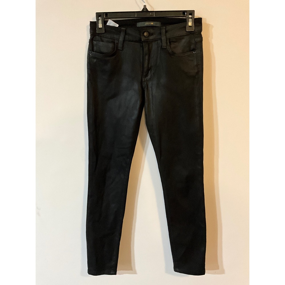 Joe's Jeans Black Coated Skinny Ankle Pants Size 26 Made in USA